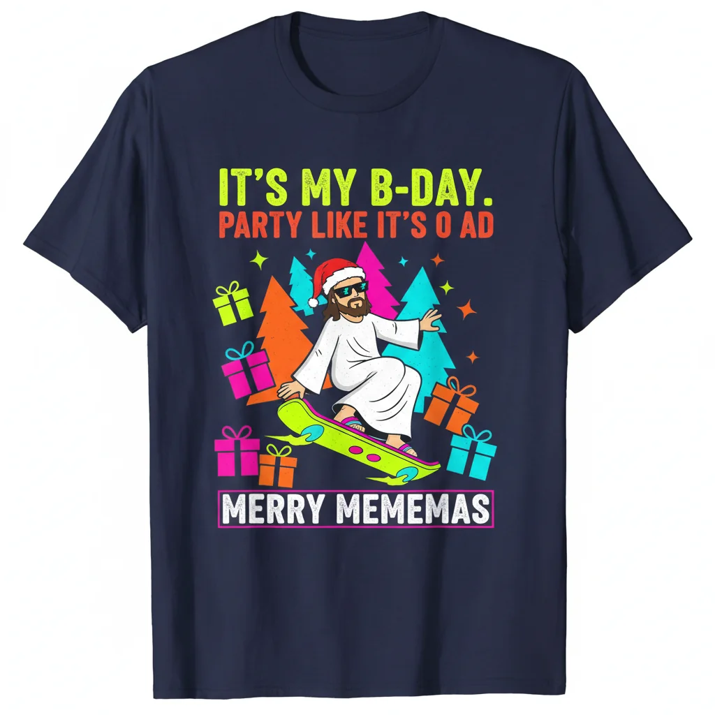 Funny Jesus Christmas Meme Essential T-Shirt - Premium Cotton Holiday Tee