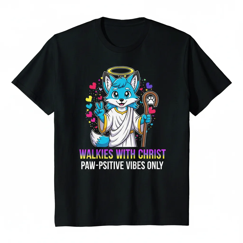 Durable & Vibrant Funny Jesus Furry Fandom Essential T-Shirt - Perfect Fit, Fade-Resistant