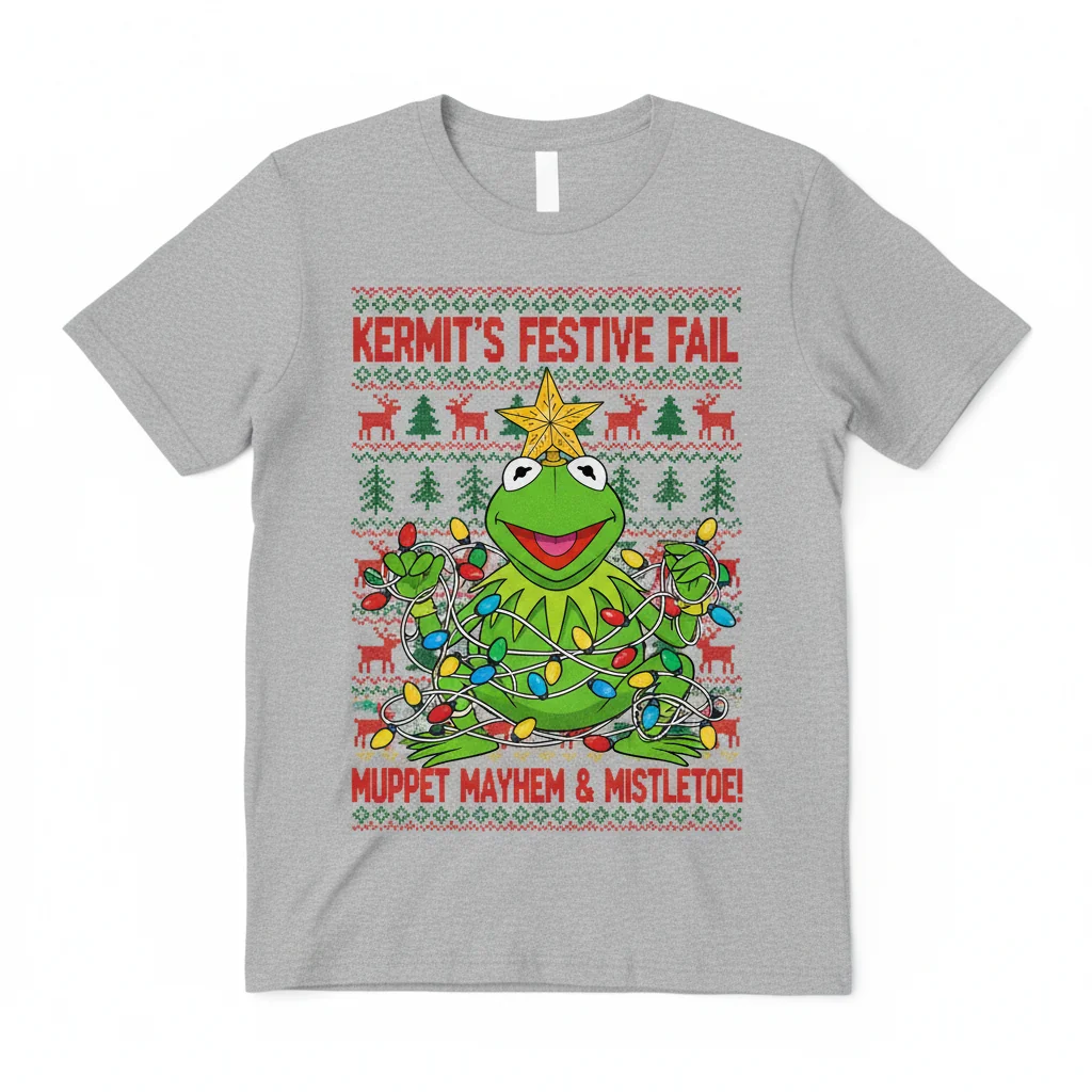 Funny Kermit Ugly Christmas Sweater Essential T-Shirt – Durable, Vibrant & Perfect Fit