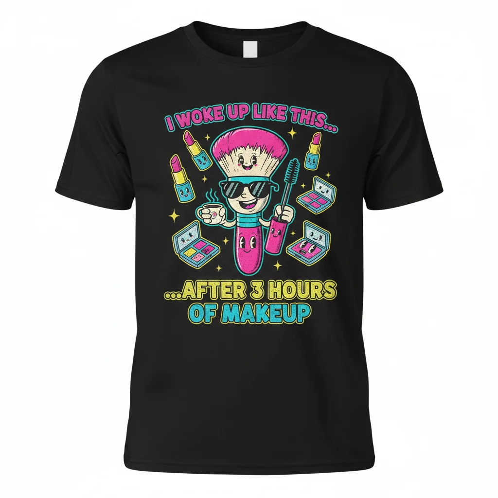 Funny Makeup Meme Essential T-Shirt - Soft Cotton, Durable Print