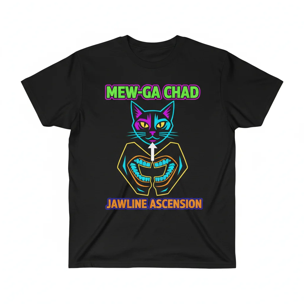 Funny Mewing Mogger Essential T-Shirt – Cat Meme Apparel