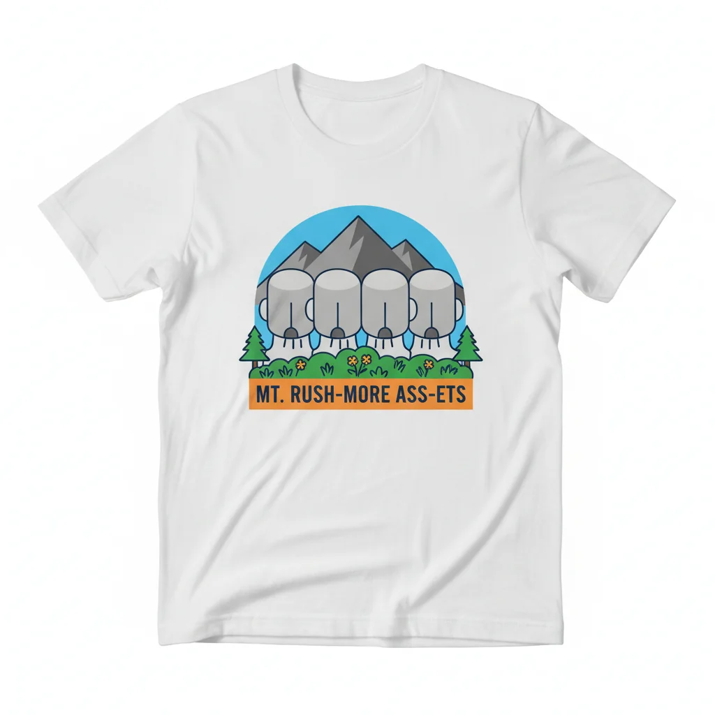 Funny Mt. Rushmore Backside T-Shirt | Premium Comfort & Lasting Humor