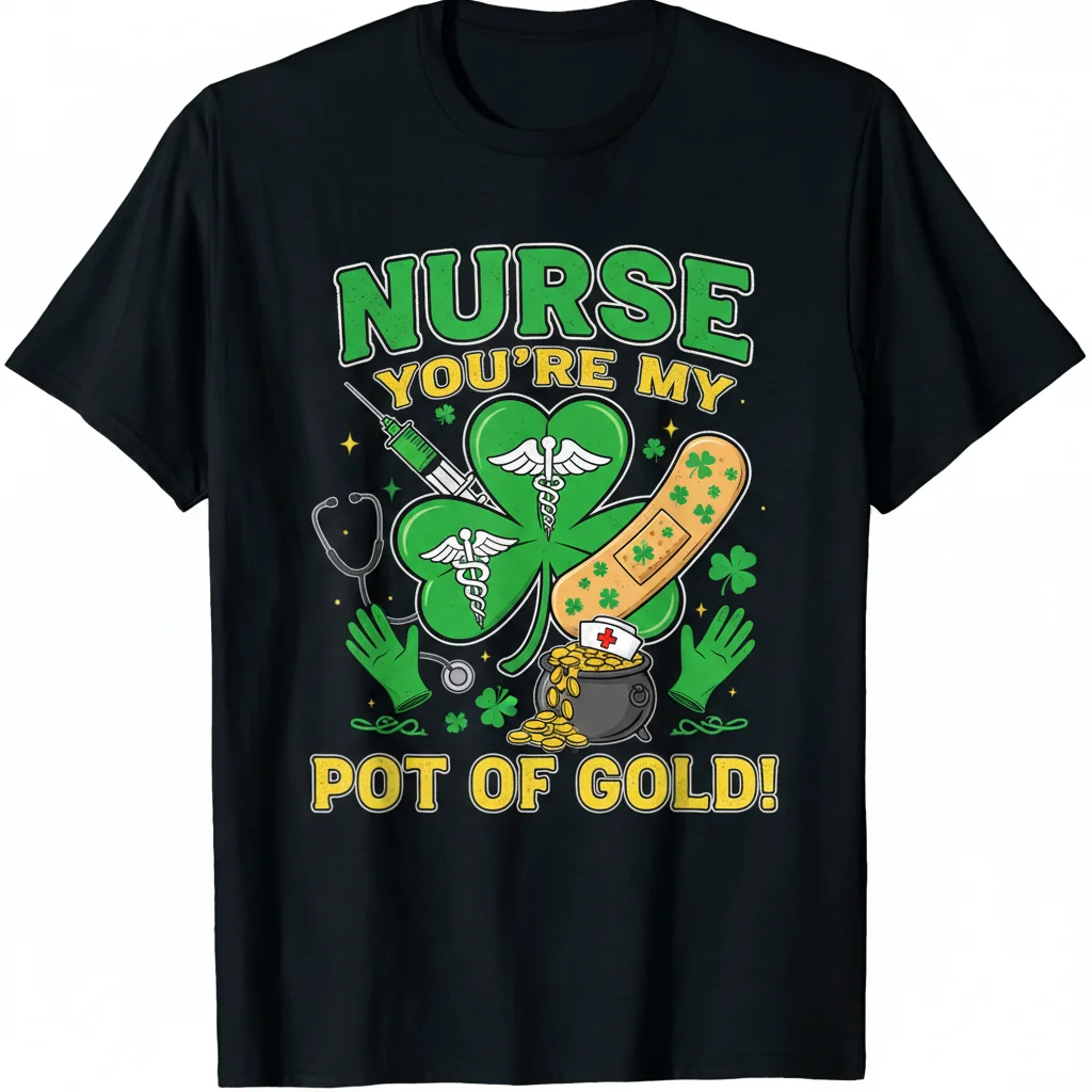 The Lucky Nurse Tee | St. Patrick's Day Shamrock Art Shirt