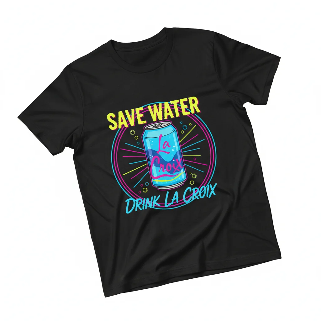 The 'Save Water Drink La Croix' Tee: Your Statement of Refreshing Wit
