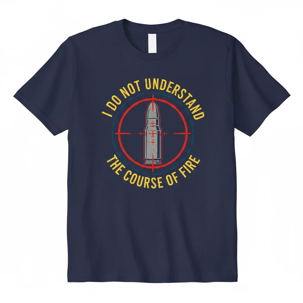 Funny Shooting Range Quote 'I Do Not Understand the Course of Fire' Essential T-Shirt - Premium Cotton Tee for Shooters