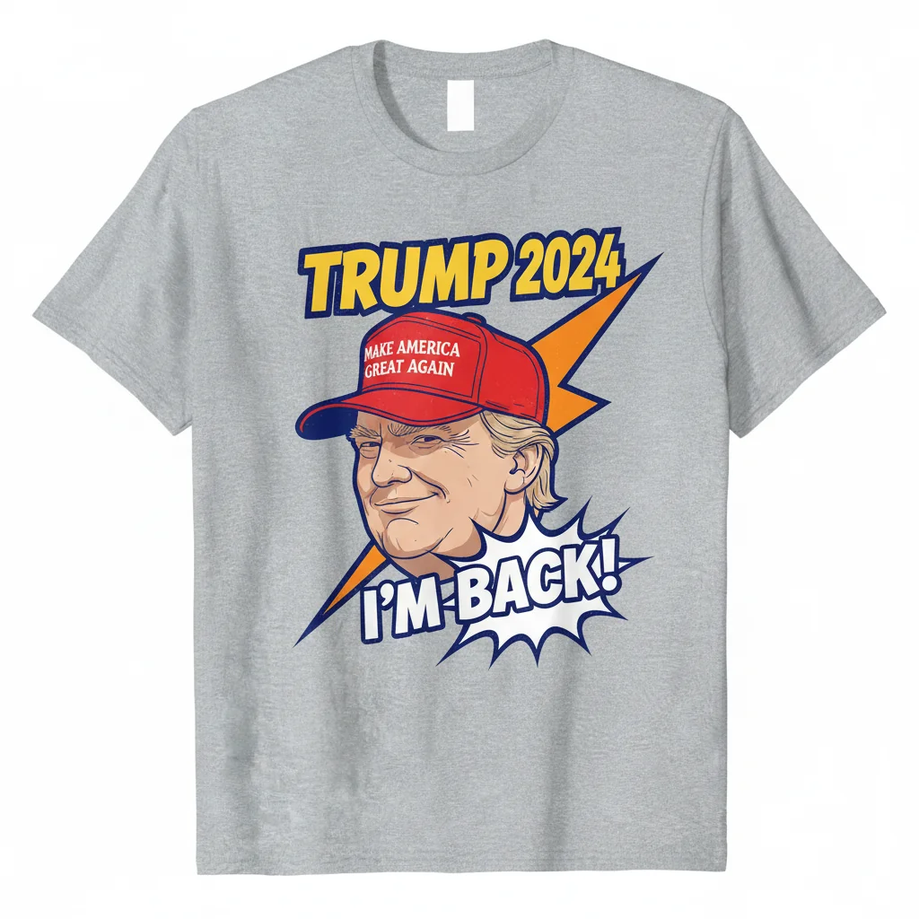 Home 11 Camiseta Esencial TRUMP 2024 I'M BACK – Durabilidad y Comodidad Garantizadas