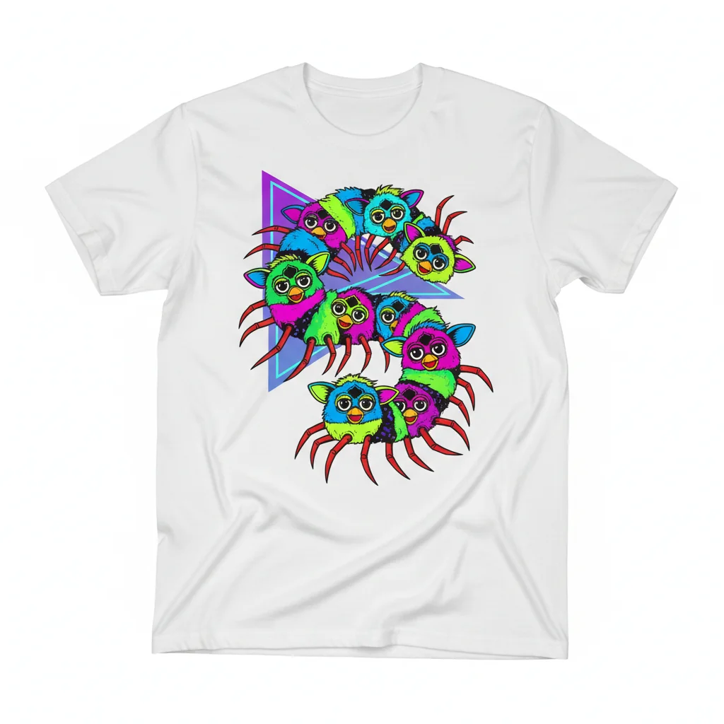 Furby Centipede T-Shirt | Unique Weirdcore Graphic Tee