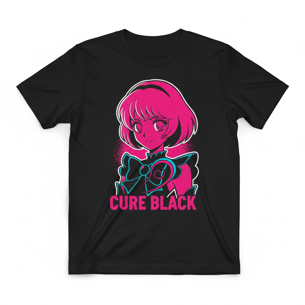 Cure Black Misumi Nagisa Tee - Futari wa Precure Street Style