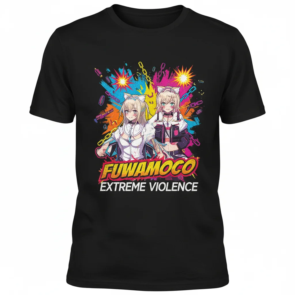 FuwaMoco Extreme Violence T-Shirt - Essential Cotton Tee for Anime Fans