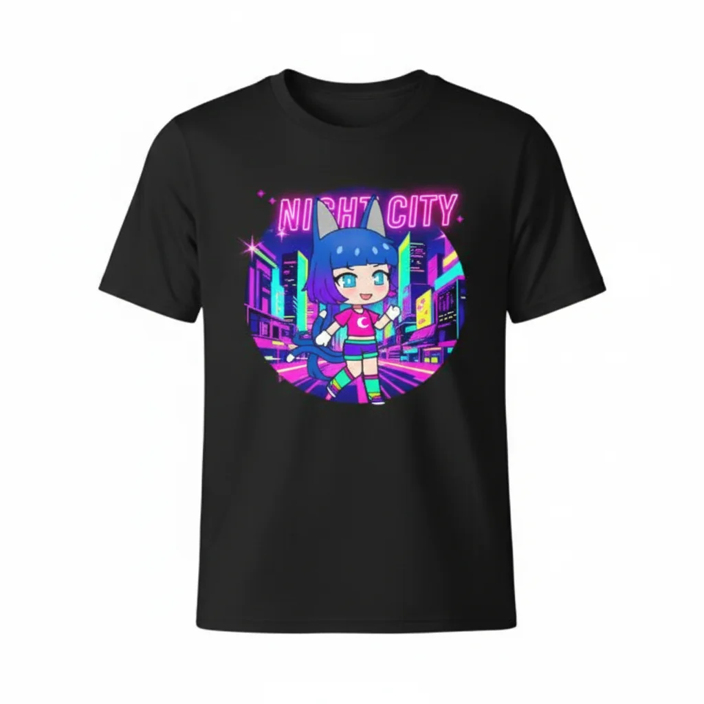 Gacha Life Lado in the Night City: Durable & Vibrant Essential T-Shirt