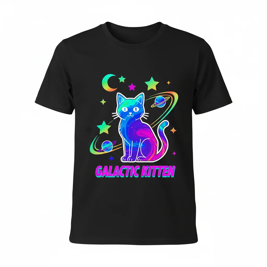 Galactic Kitten: Embrace Your Inner Stargazer Tee