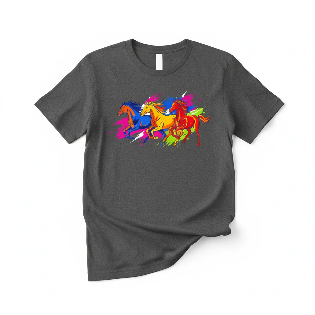 Galloping Horses Essential T-Shirt - Comfortable & Stylish Apparel