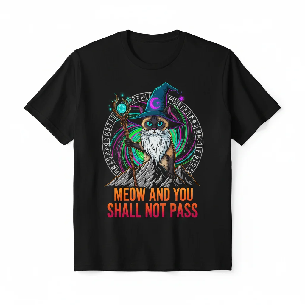 The Gandalf Cat Tee | Streetwear Graphic Shirt