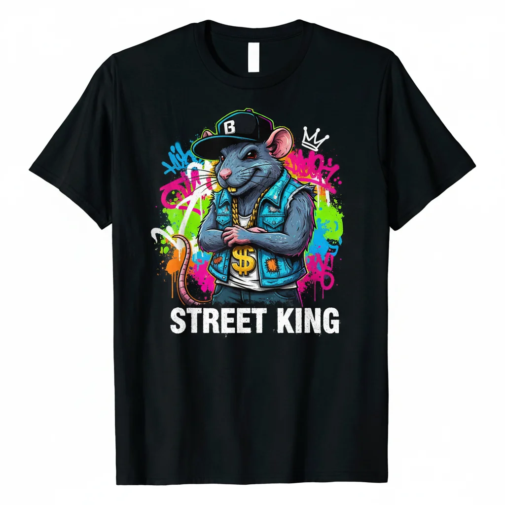 Gangsta Rat Grunge Street Art Essential T-Shirt - Urban Style & Comfort