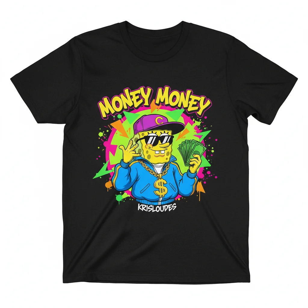 Gangster Spongebob Meme Essential T-Shirt - Money Money Design