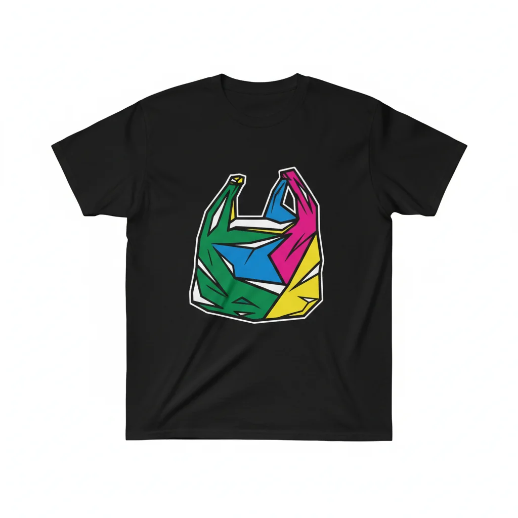 Unique "Garbage Bag" Graphic Tee – Humorous & Comfortable Cotton Shirt