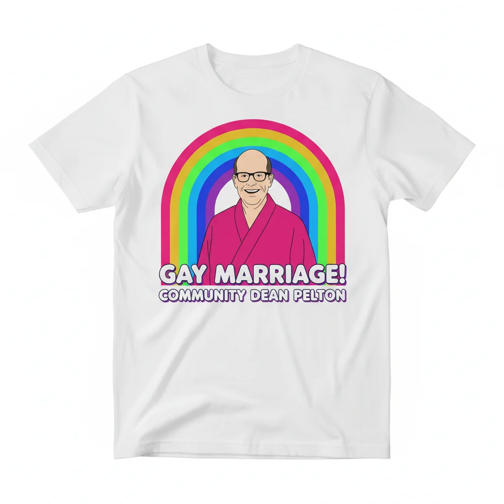 Celebrate Love: Dean Pelton's Iconic 'Gay Marriage!' Statement Tee
