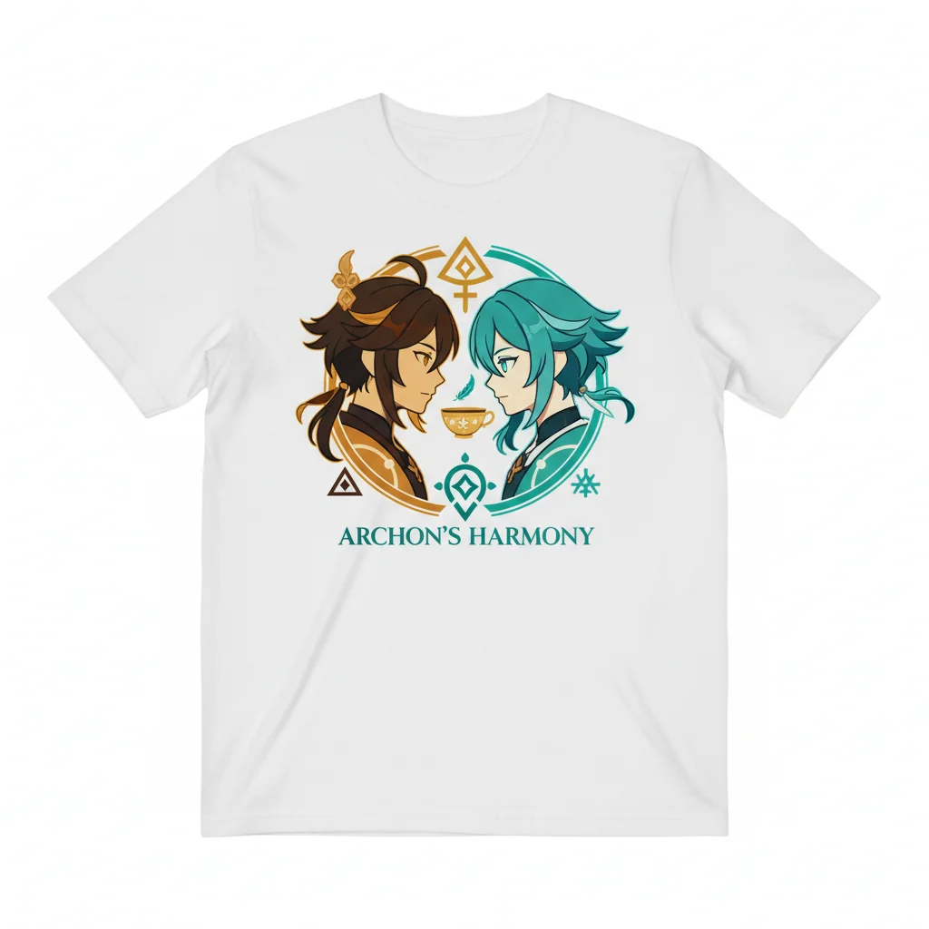 ZhongVen Art Tee: Zhongli x Venti Essential