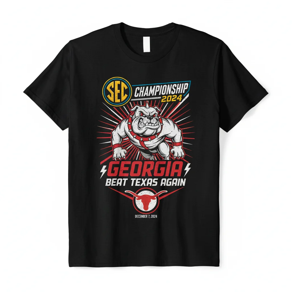 Embrace Victory: Georgia Bulldogs SEC 2024 Championship Fan Tee