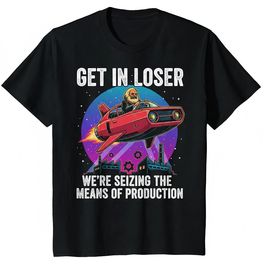 Camiseta Esencial "Get In Loser We're Seizing The Means Of Production"