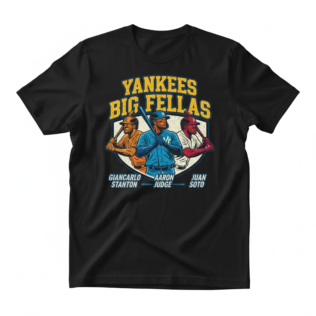 Yankees Big Fellas Tee: Stanton, Judge, Soto Tribute
