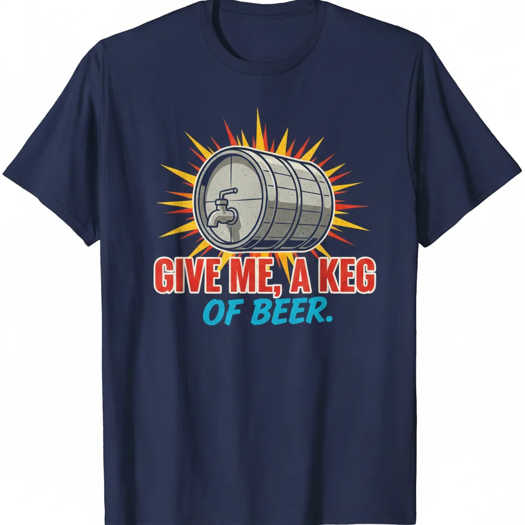 Embrace the Spirit: 'Give Me a Keg of Beer' Graphic Tee