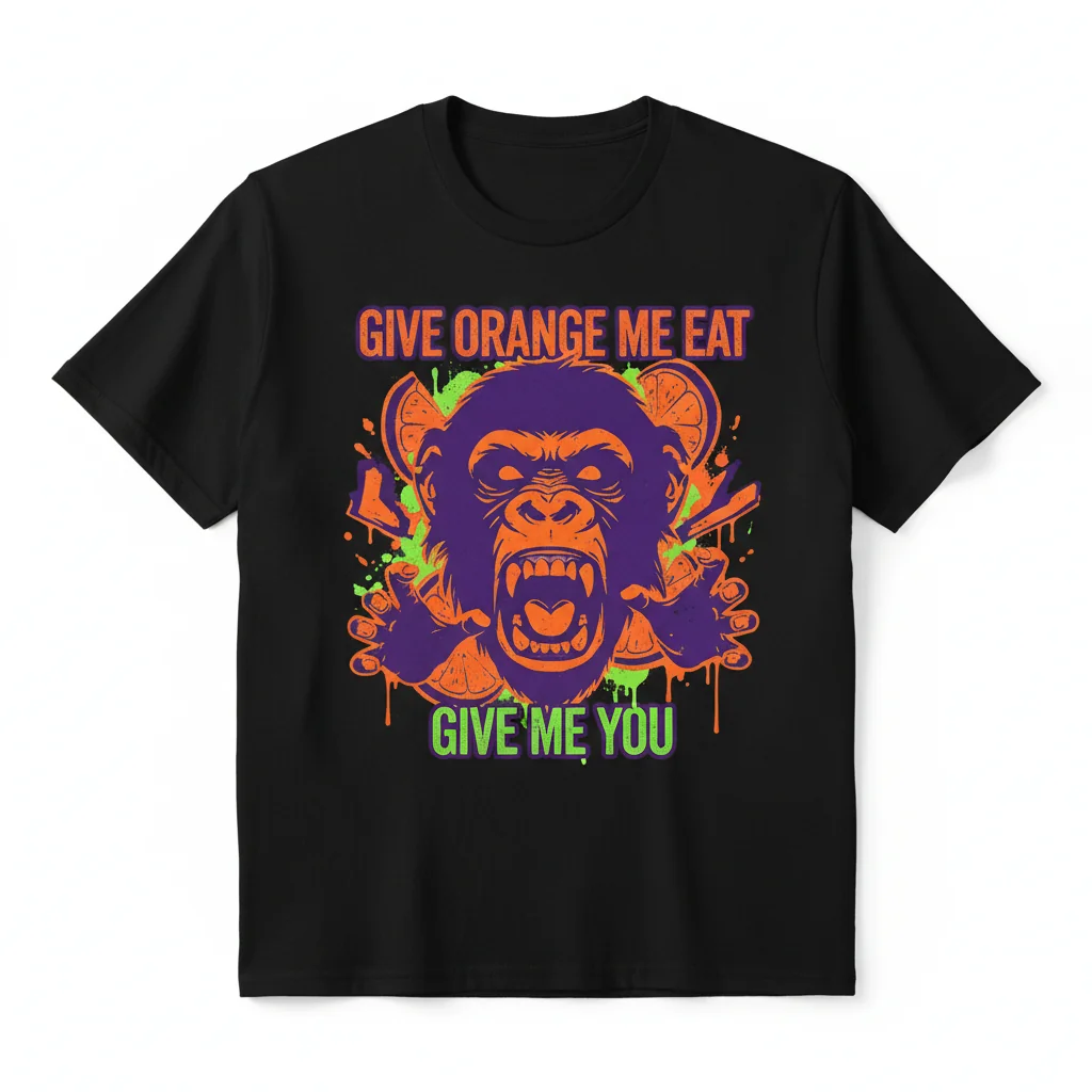 "Give Orange Me Eat" Premium Unisex T-Shirt – Unbeatable Comfort & Lasting Print