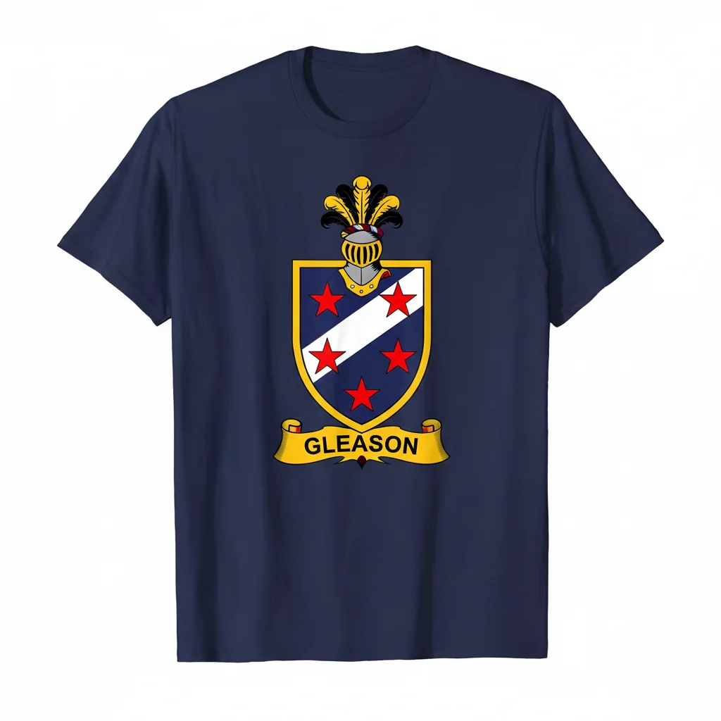 Gleason Family Crest Coat of Arms T-Shirt - Heritage & Style