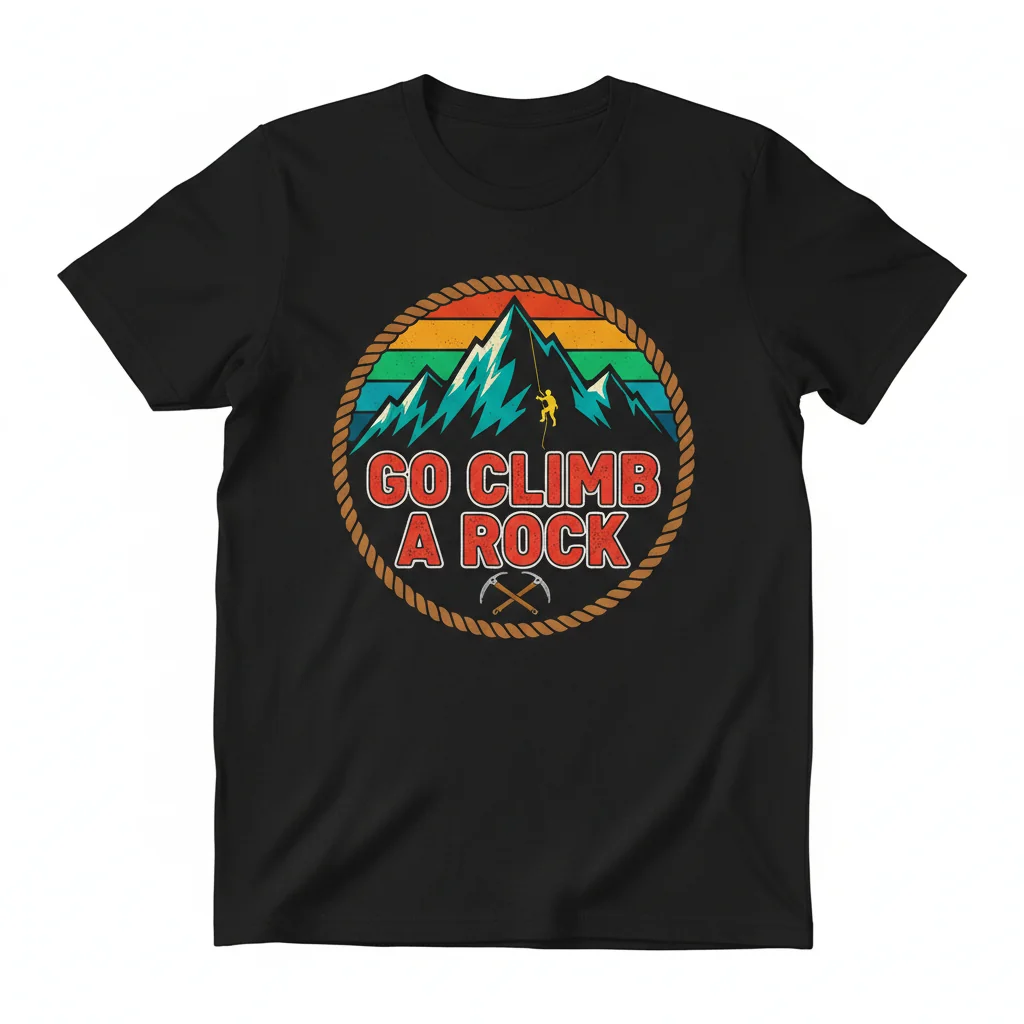 Go Climb a Rock Essential T-Shirt - Premium Cotton Graphic Tee