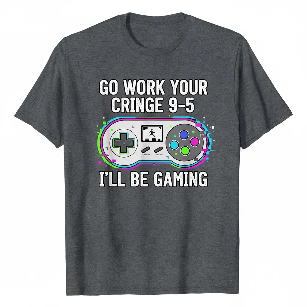 Go Work Your Cringe 9-5 I'll Be Gaming Meme T-Shirt