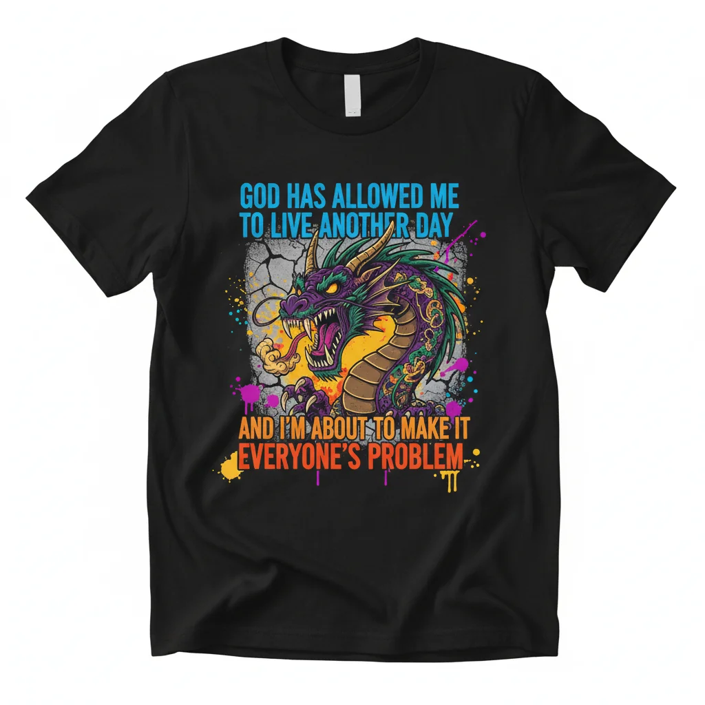 "God Has Allowed Me to Live Another Day" Premium Essential T-Shirt - Conquer Your Day in Comfort & Style