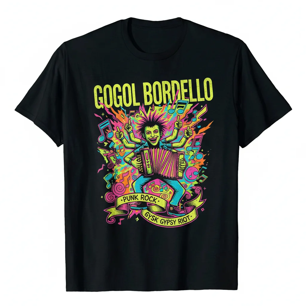 Gogol Bordello Official Band T-Shirt | Gypsy Punk Rock Concert Tee | Unisex Cotton Graphic Shirt