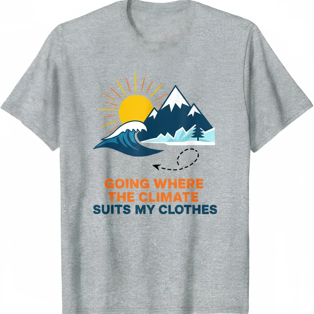 Essential "Going Where The Climate Suits my Clothes" T-Shirt - Premium Ring-Spun Cotton Tee