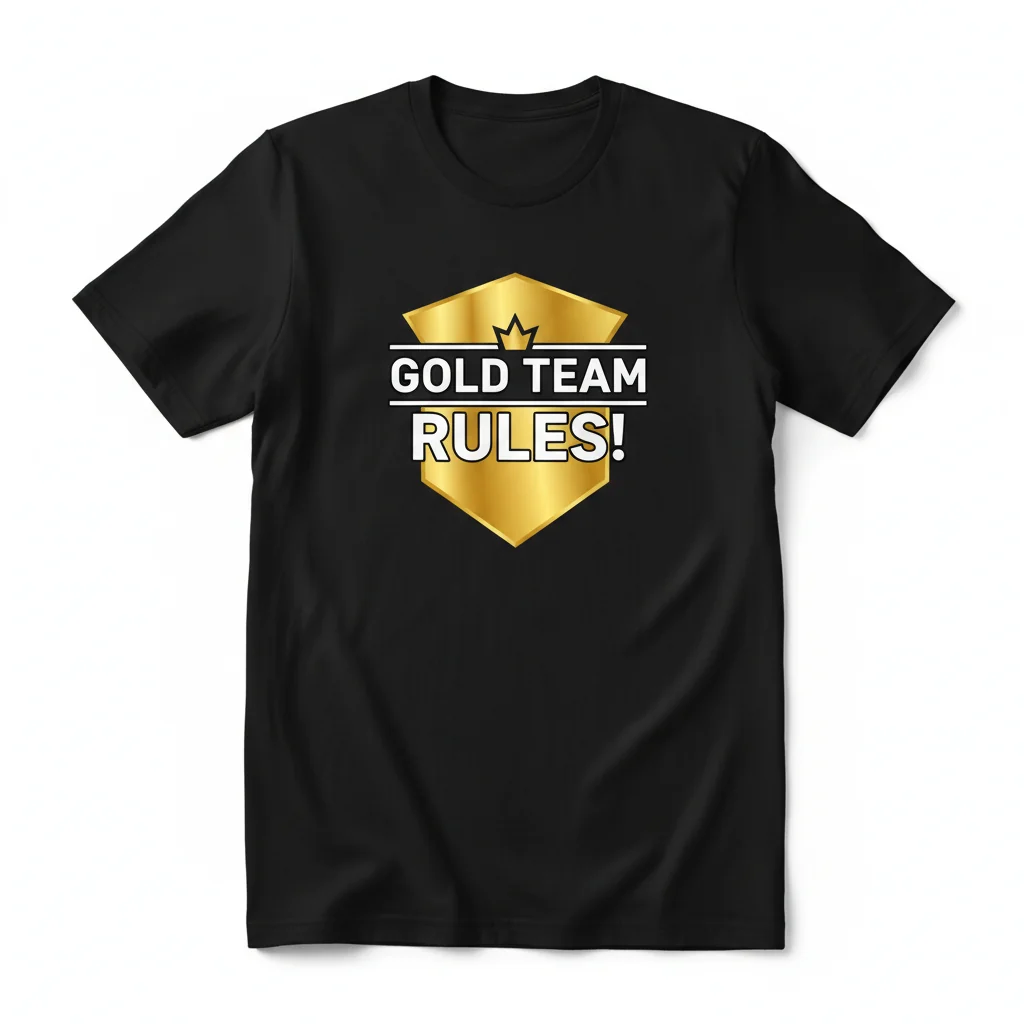 GOLD TEAM RULES! – Your Everyday Emblem of Triumph