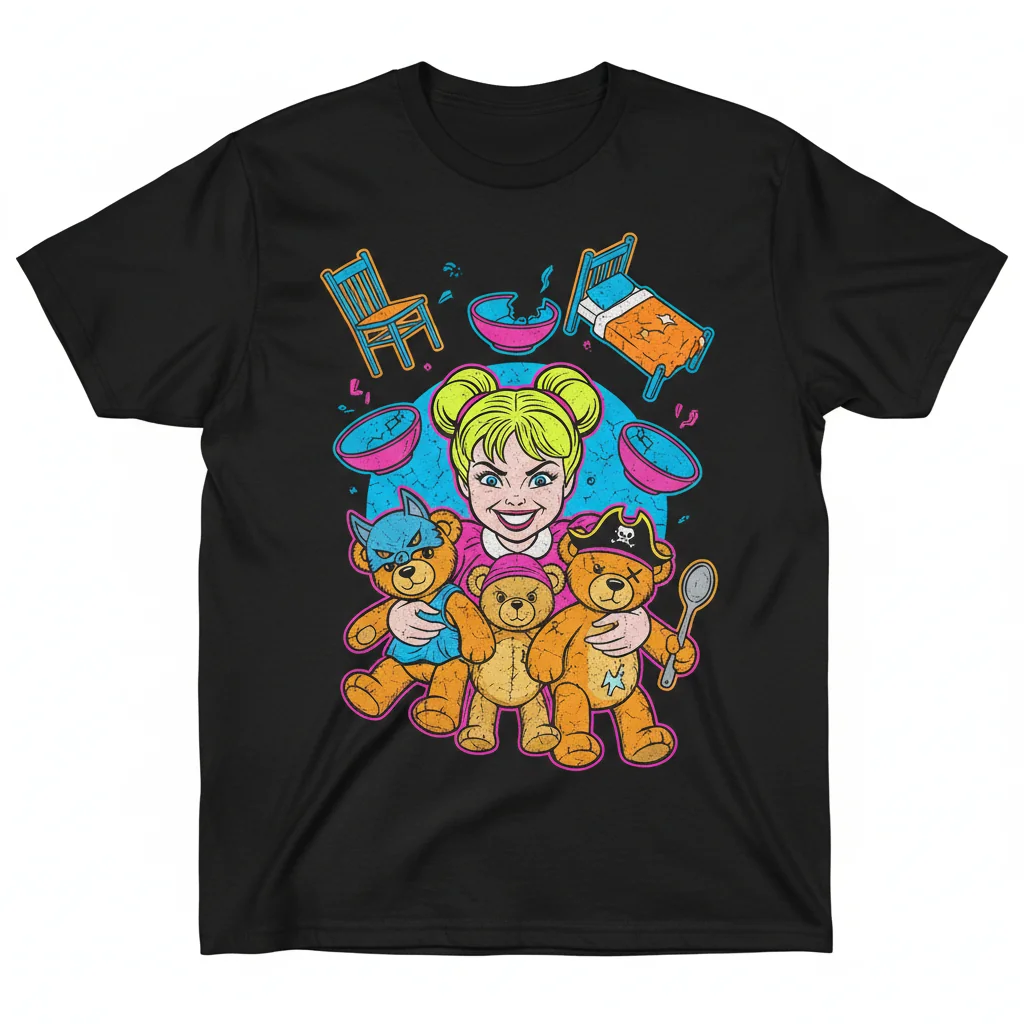 Whimsical Tales: Goldilocks, Puss in Boots & The Last Wish – Essential Art Tee