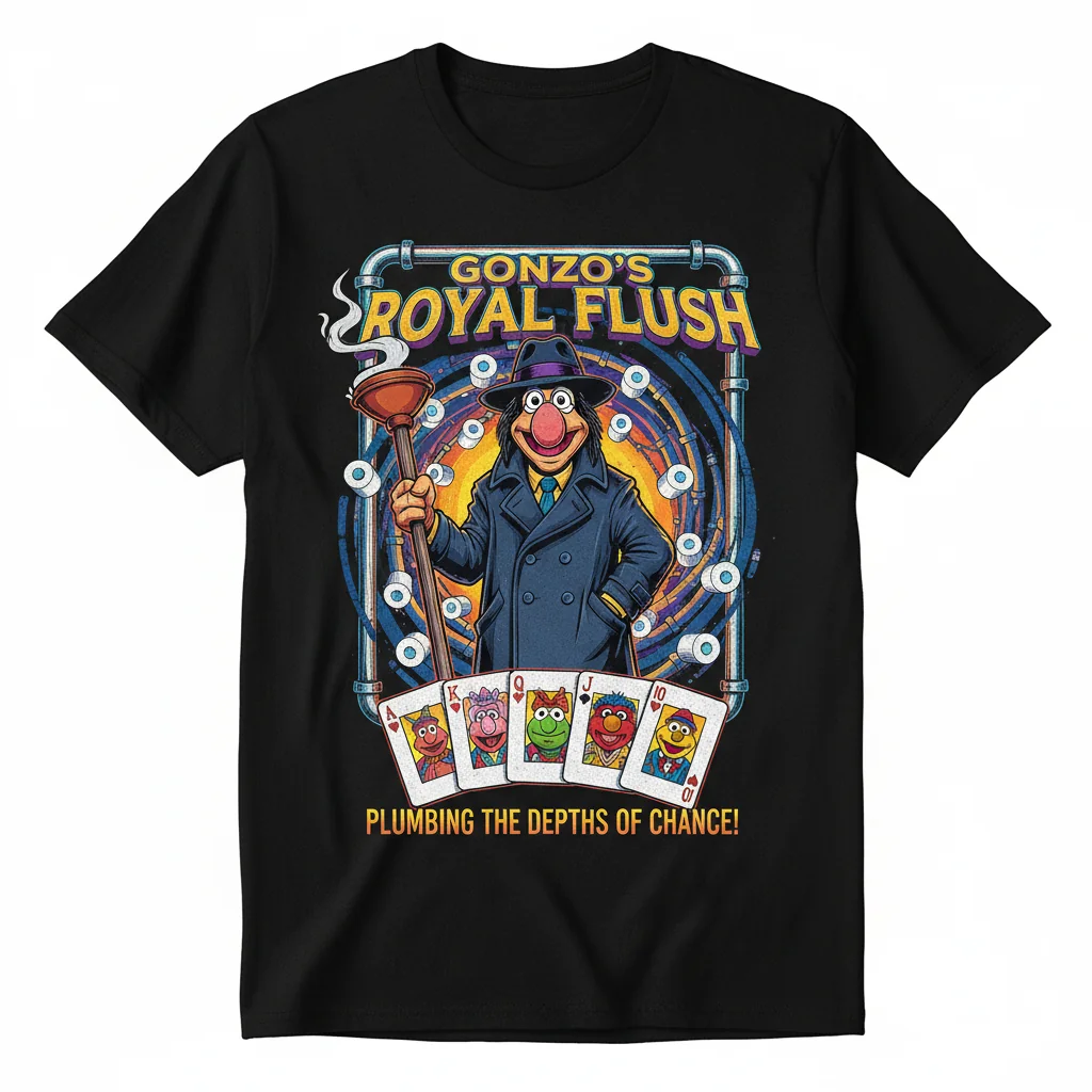 Gonzo Royal Flush "Essential" Unisex Cotton T-Shirt - Premium Graphic Tee