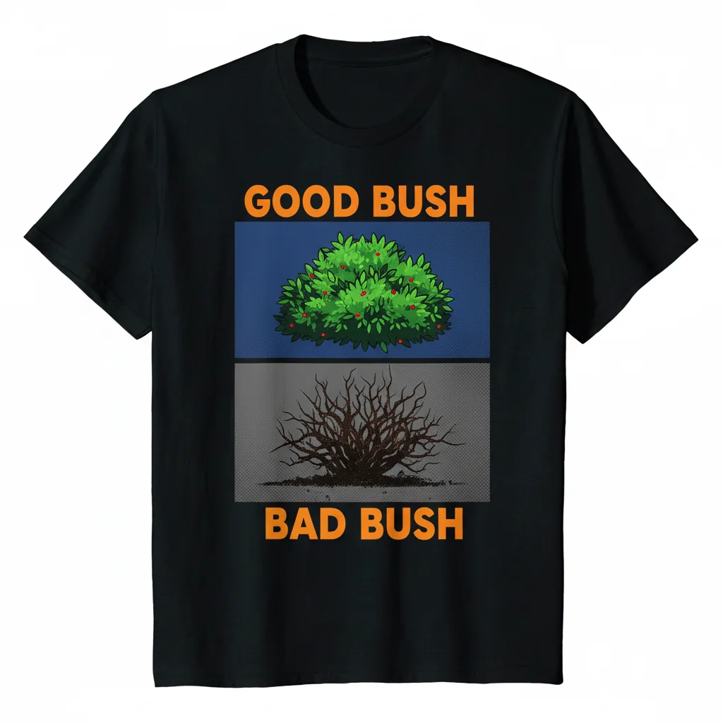 Good Bush Bad Bush Essential T-Shirt - Nature Lover's Graphic Tee