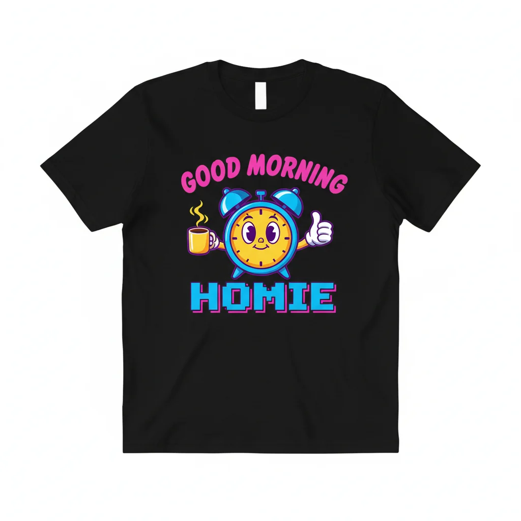 Good Morning Homie Essential T-Shirt – Premium Cotton Graphic Tee