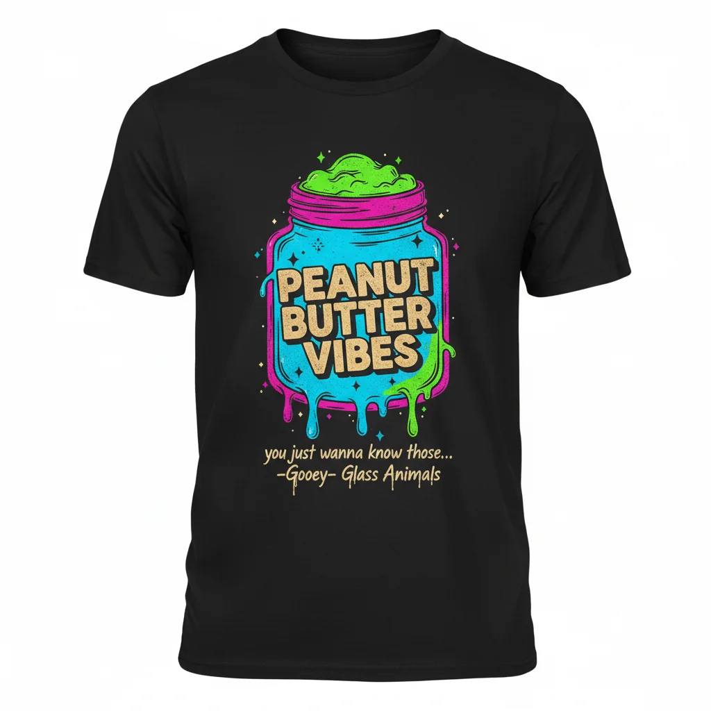 Gooey by Glass Animals Zaba Lyric Art T-Shirt: Embrace the Vibe