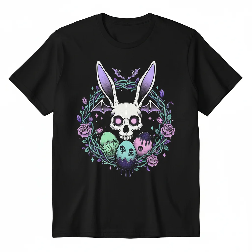 Gothic Easter Bunny – Spooky Cute Pastel Tee