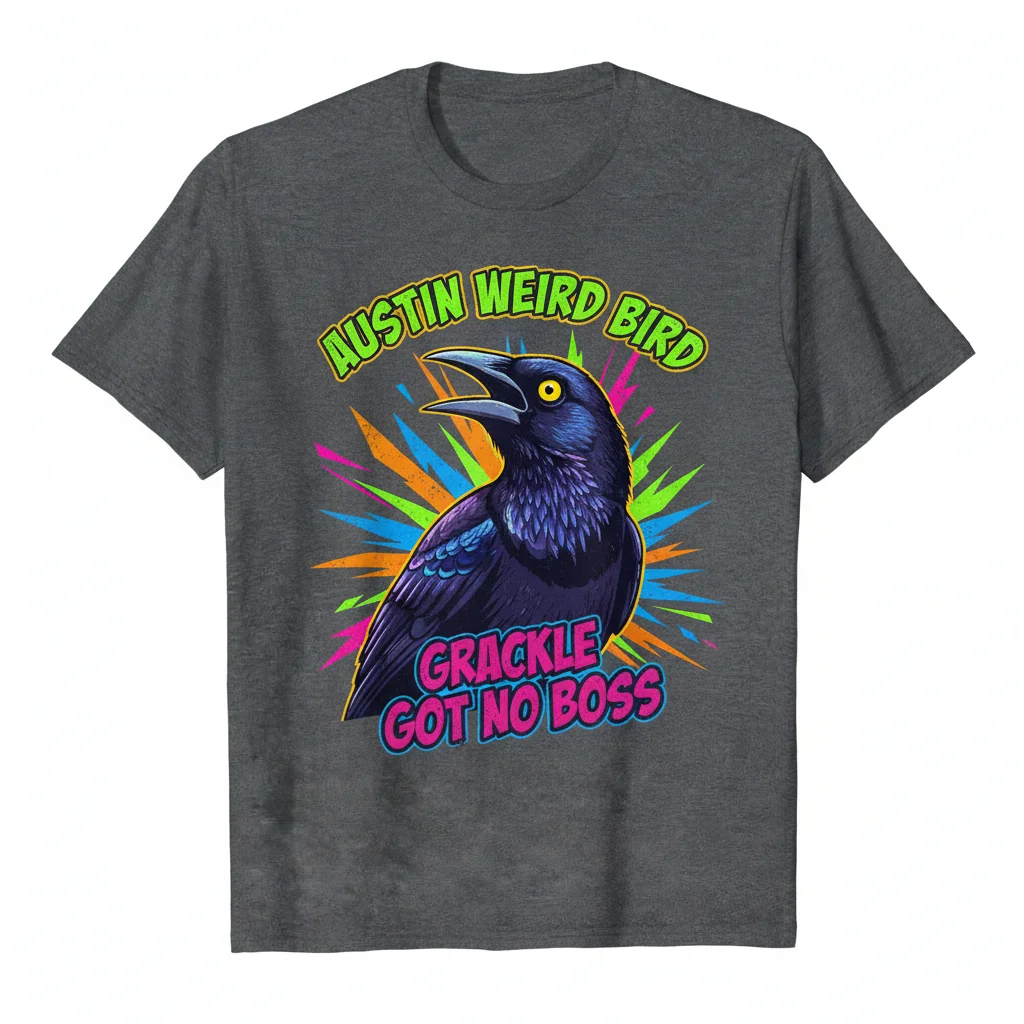Grackle Got No Boss - Austin Weird Bird Essential T-Shirt | Unique Cotton Tee