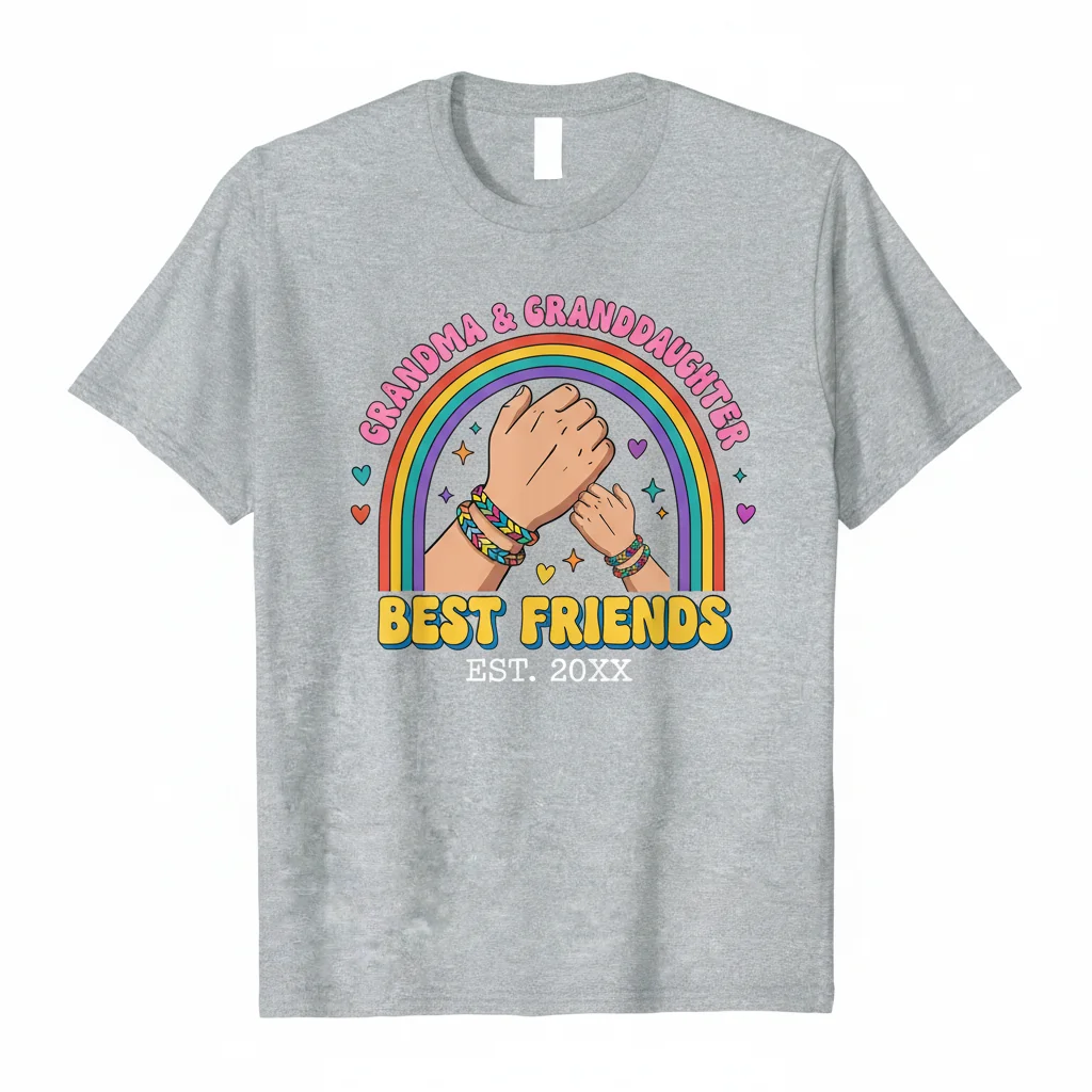 Camisetas a Juego Abuela Nieta: Mejores Amigas – Durabilidad y Comodidad Inigualables