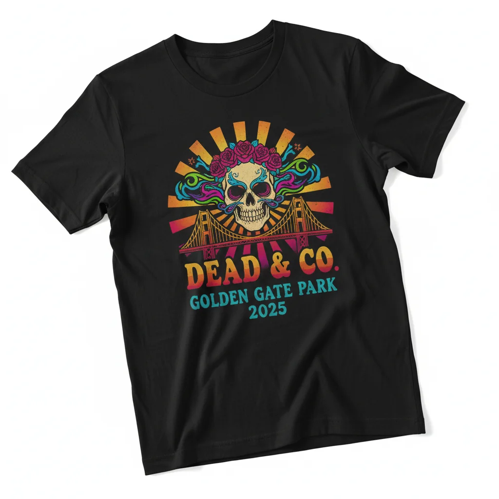 Grateful Dead & Company Golden Gate Park 2025 Concert T-Shirt - Official Fan Apparel