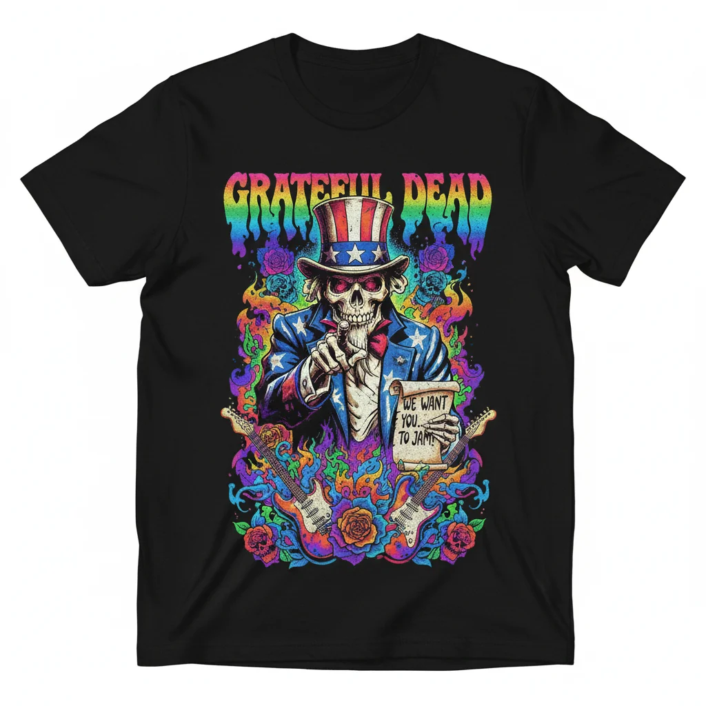 Dead & Grateful Skeleton Tee - Uncle Sam Edition