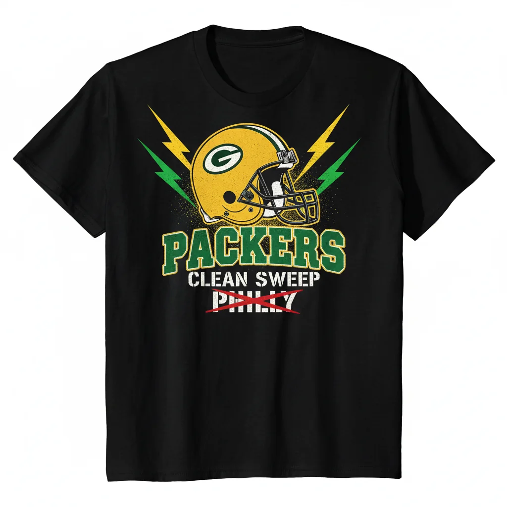 Victory Hues: Green Bay Packers Triumph Over Philadelphia Eagles Art Tee
