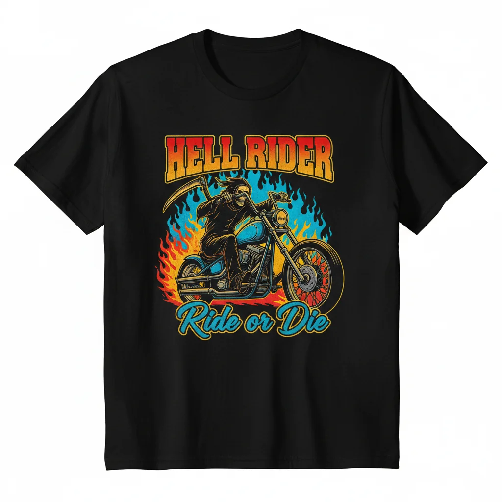 Ride or Die: Grim Reaper Motorcycle Essential Tee