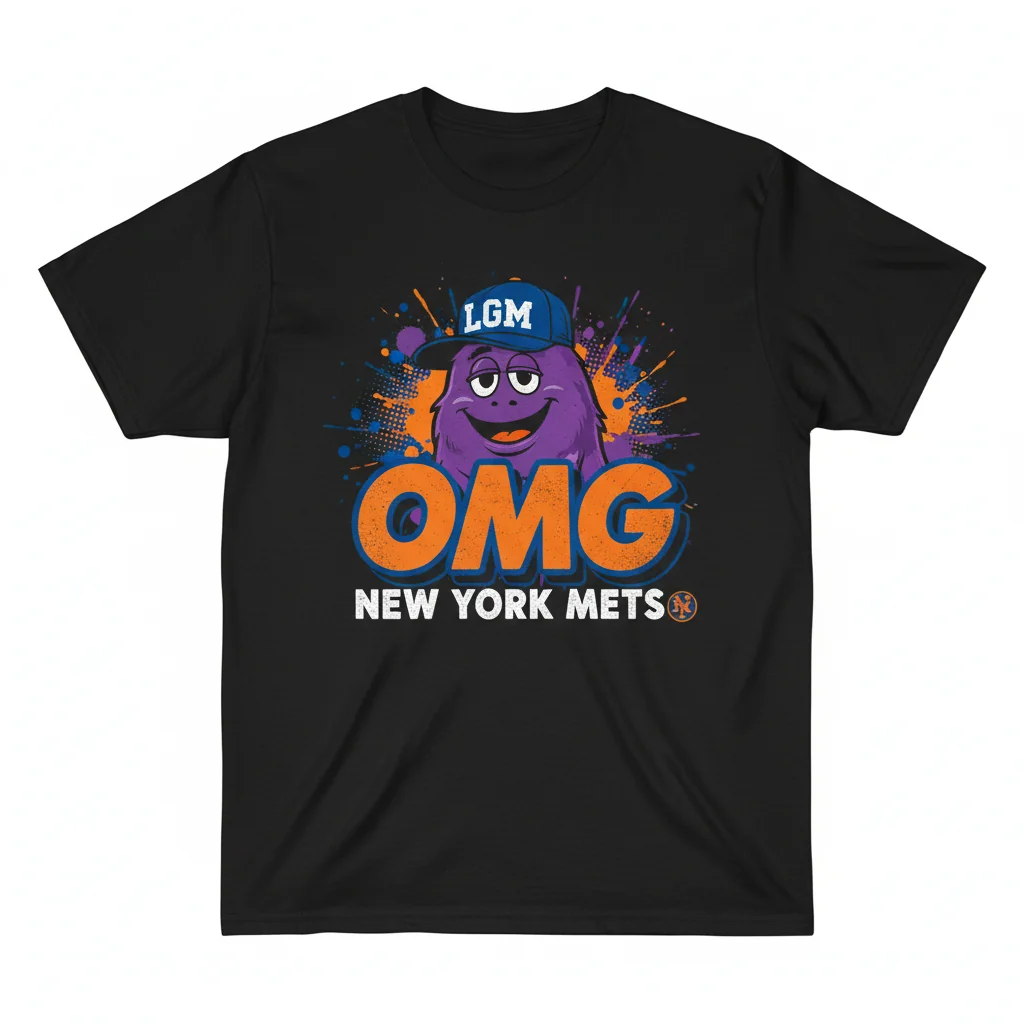 Embrace the Joy: Grimace LGM Mets Mascot Lifestyle Tee