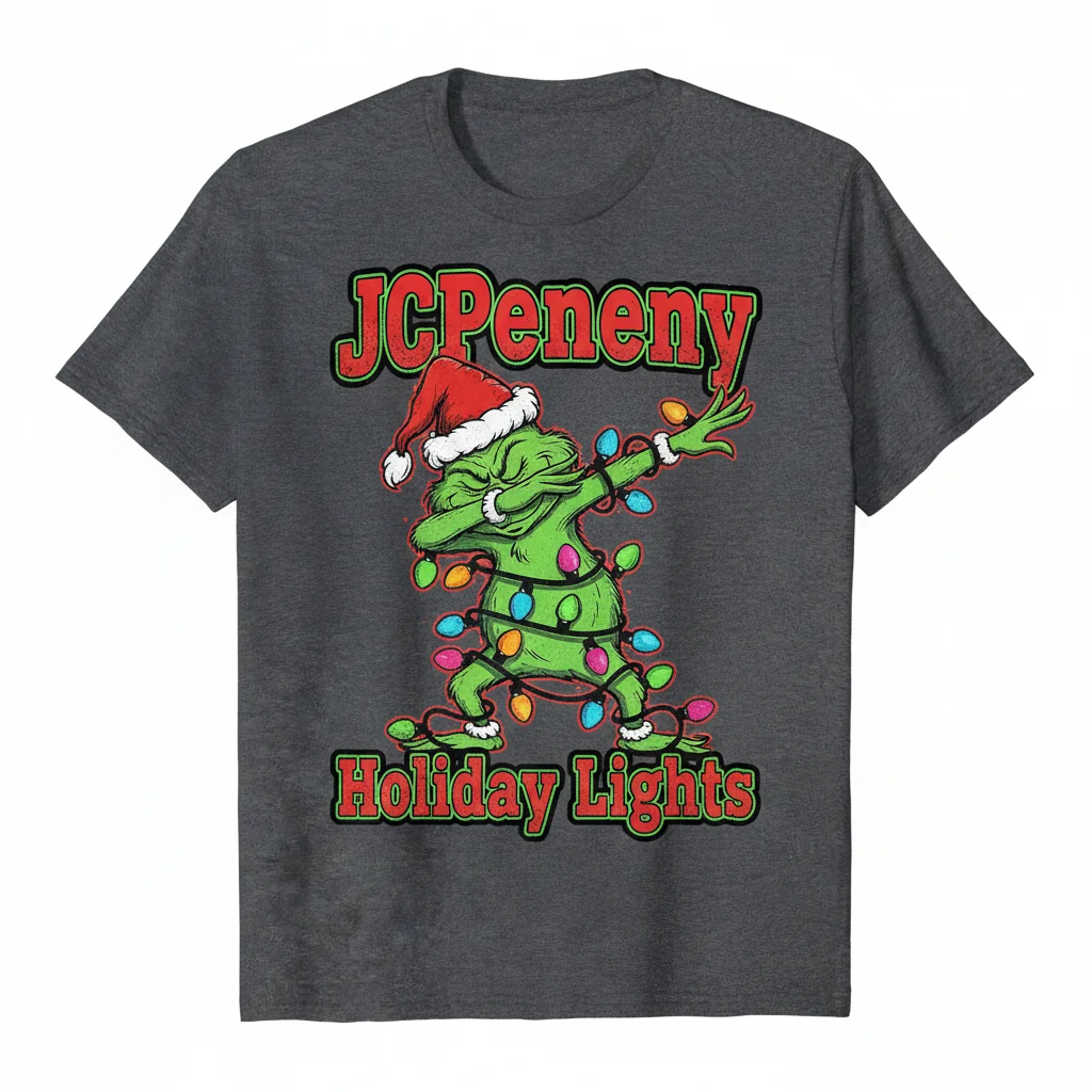 Grinch Dabbing Christmas Lights T-Shirt by JCPenney