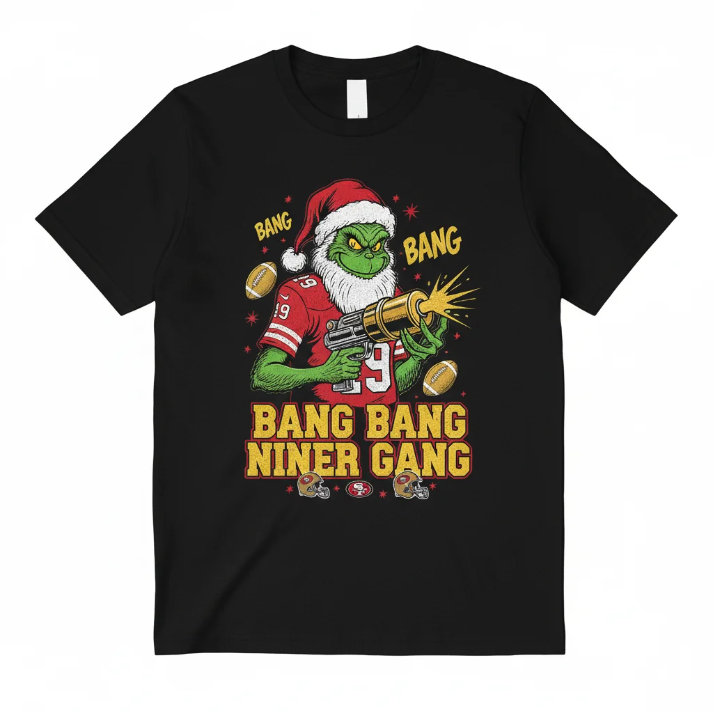 Grinch Santa 49ers: Festive Fan Fervor Premium Tee