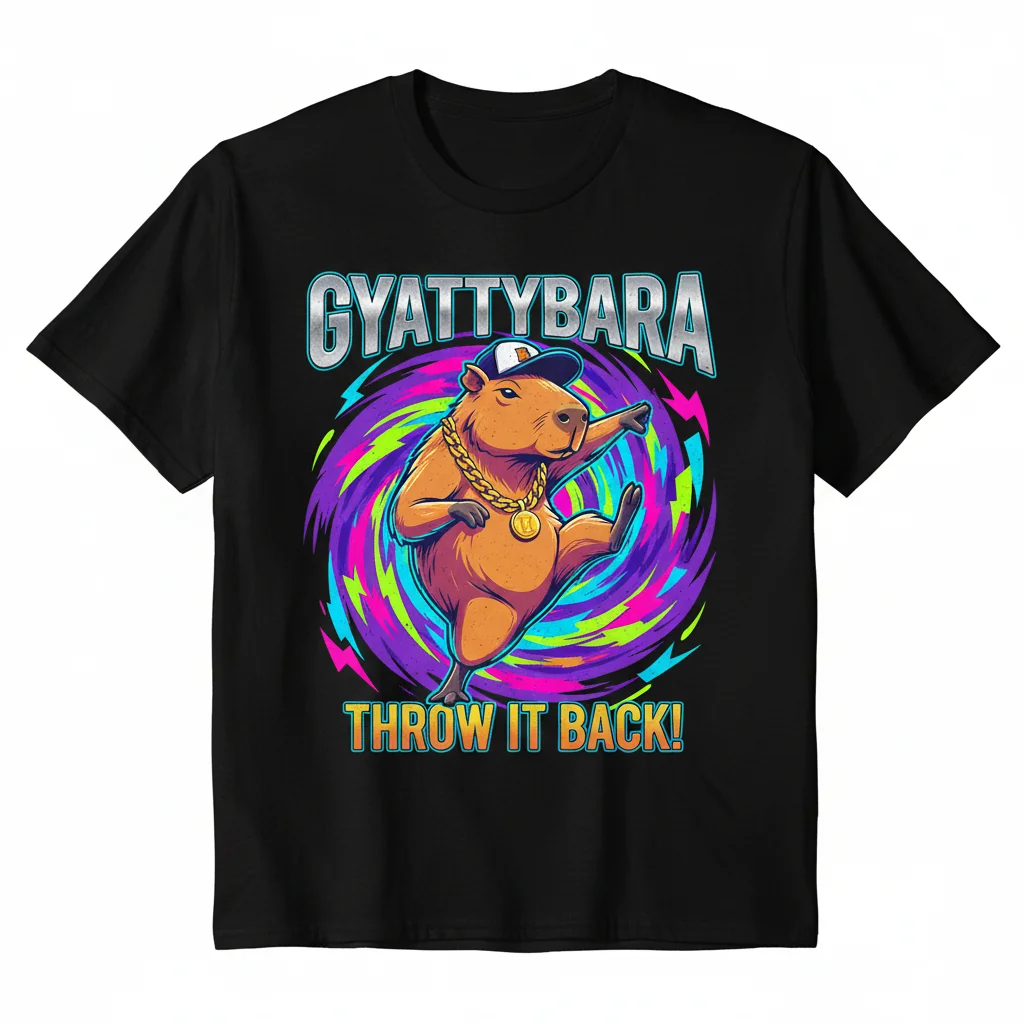Capybara Groove: Retro Vibes Graphic Tee
